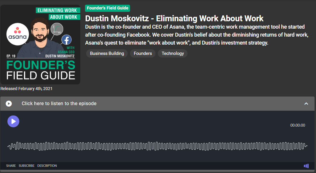 Eliminating Work About Work (50min podcast)